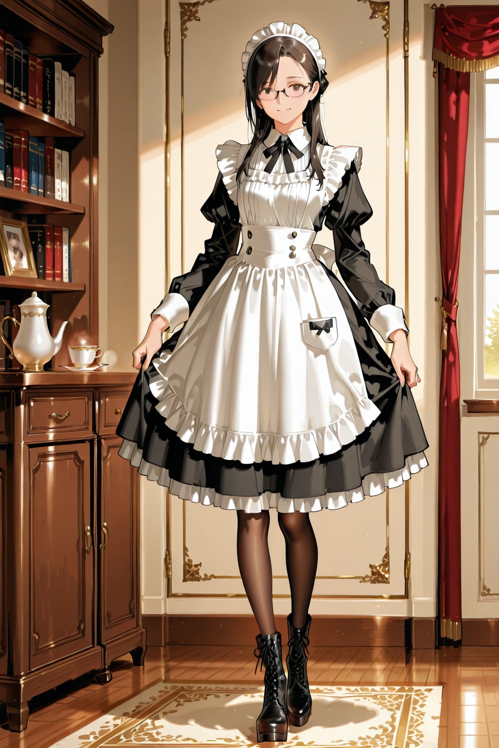 眼鏡のメイド | の人気AIイラスト・グラビア
