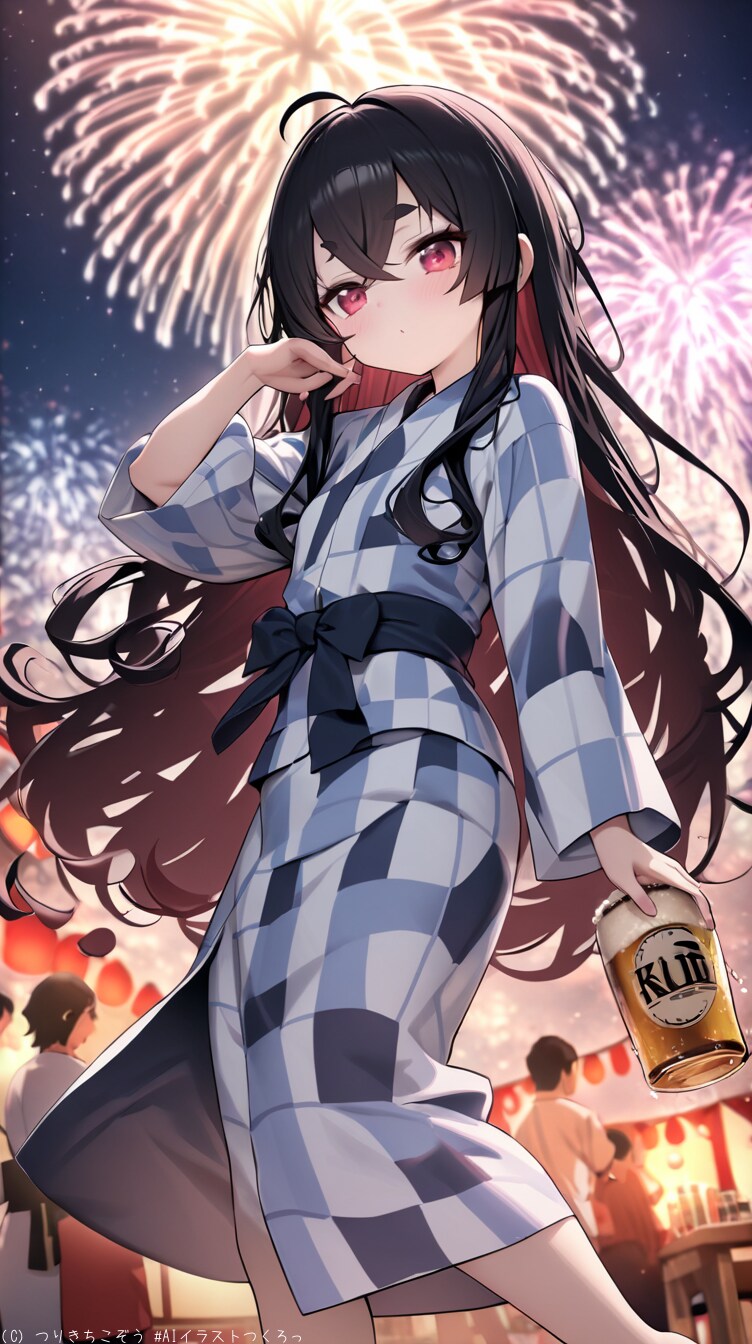 ビール片手の夏祭り〜黒奈さんの日常の風景〜