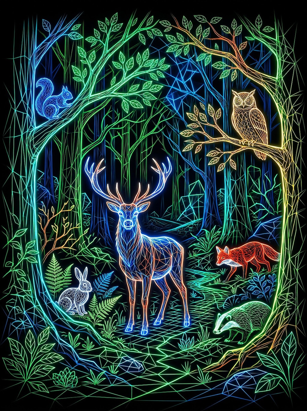 森・ワイヤーフレーム