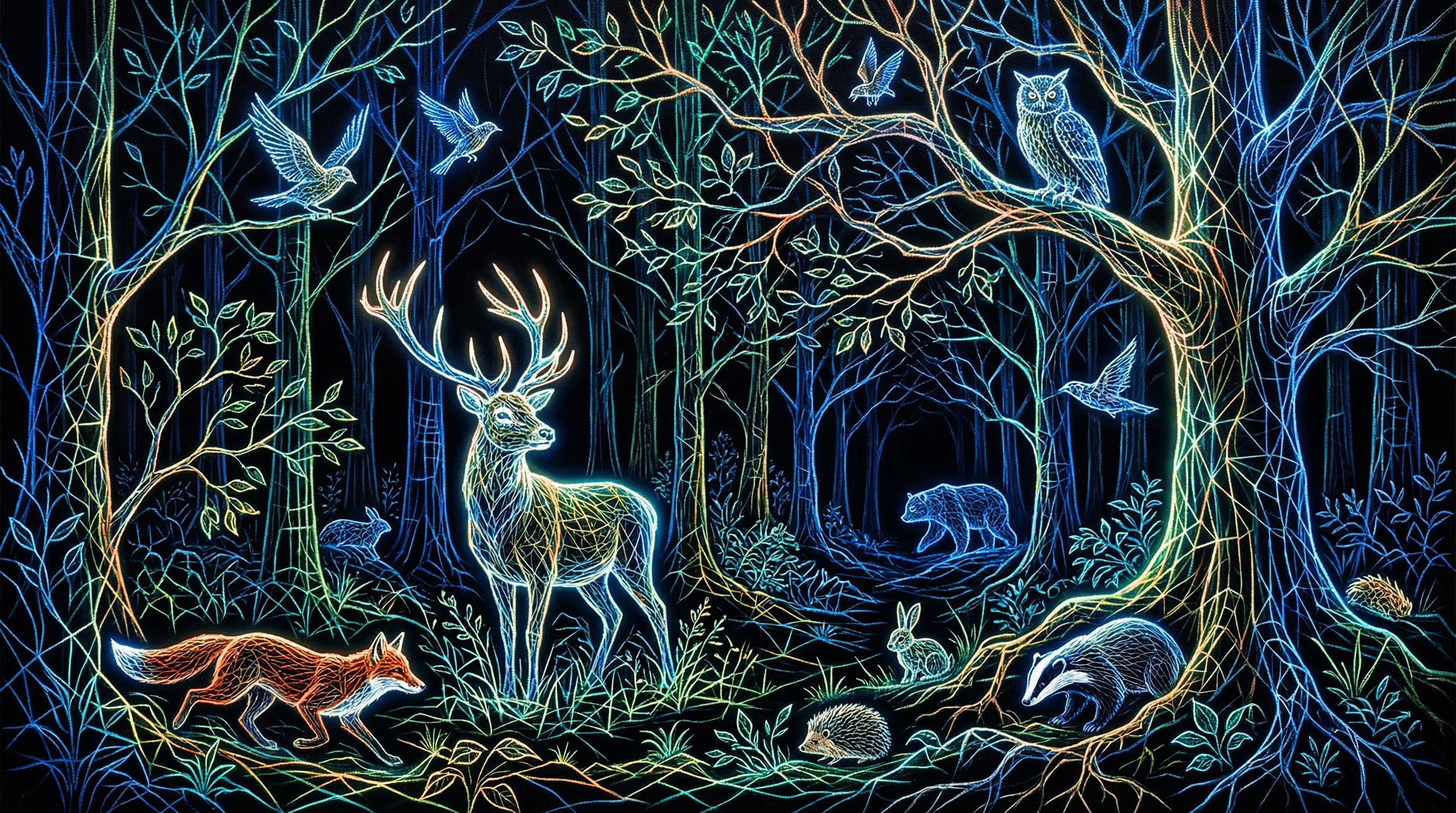 森・ワイヤーフレーム | の人気AIイラスト・グラビア