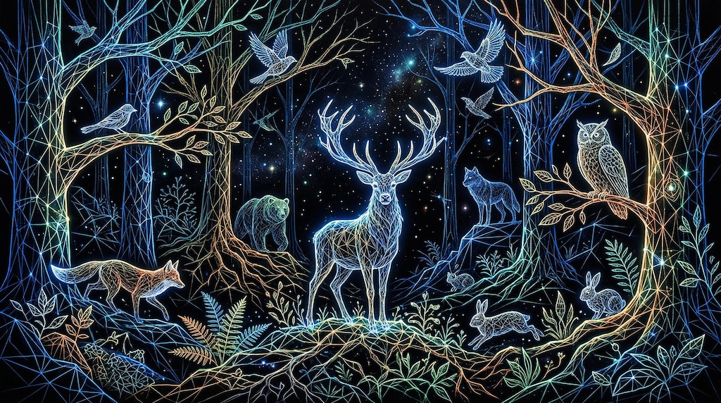 森・ワイヤーフレーム