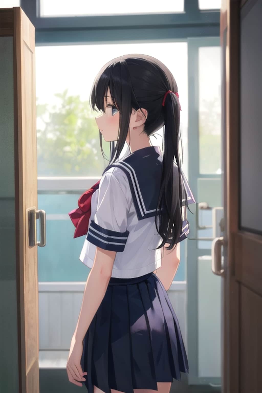 黒髪制服少女　その4