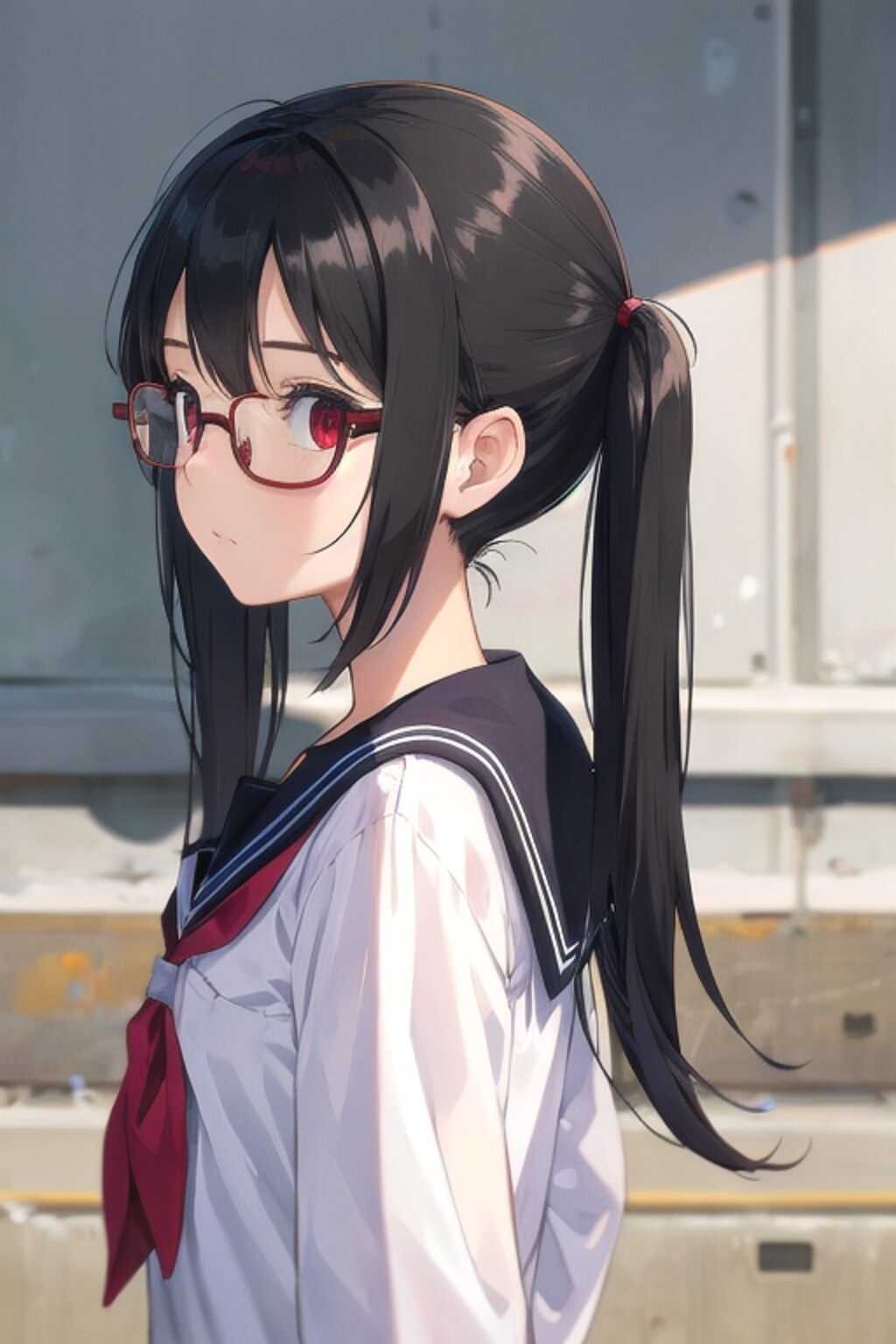 黒髪制服少女　その4