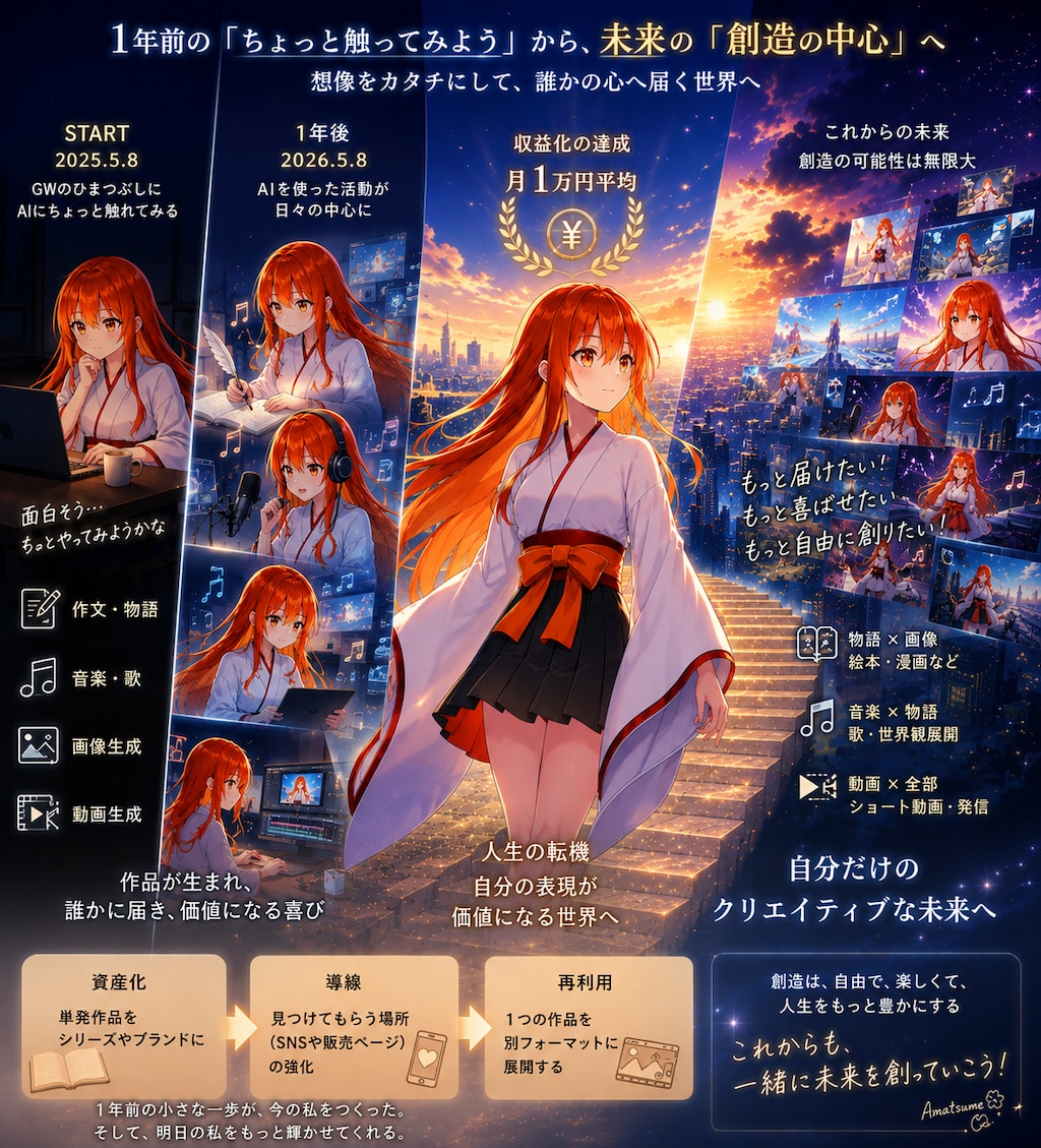 AIに触れてから1年が経ちました