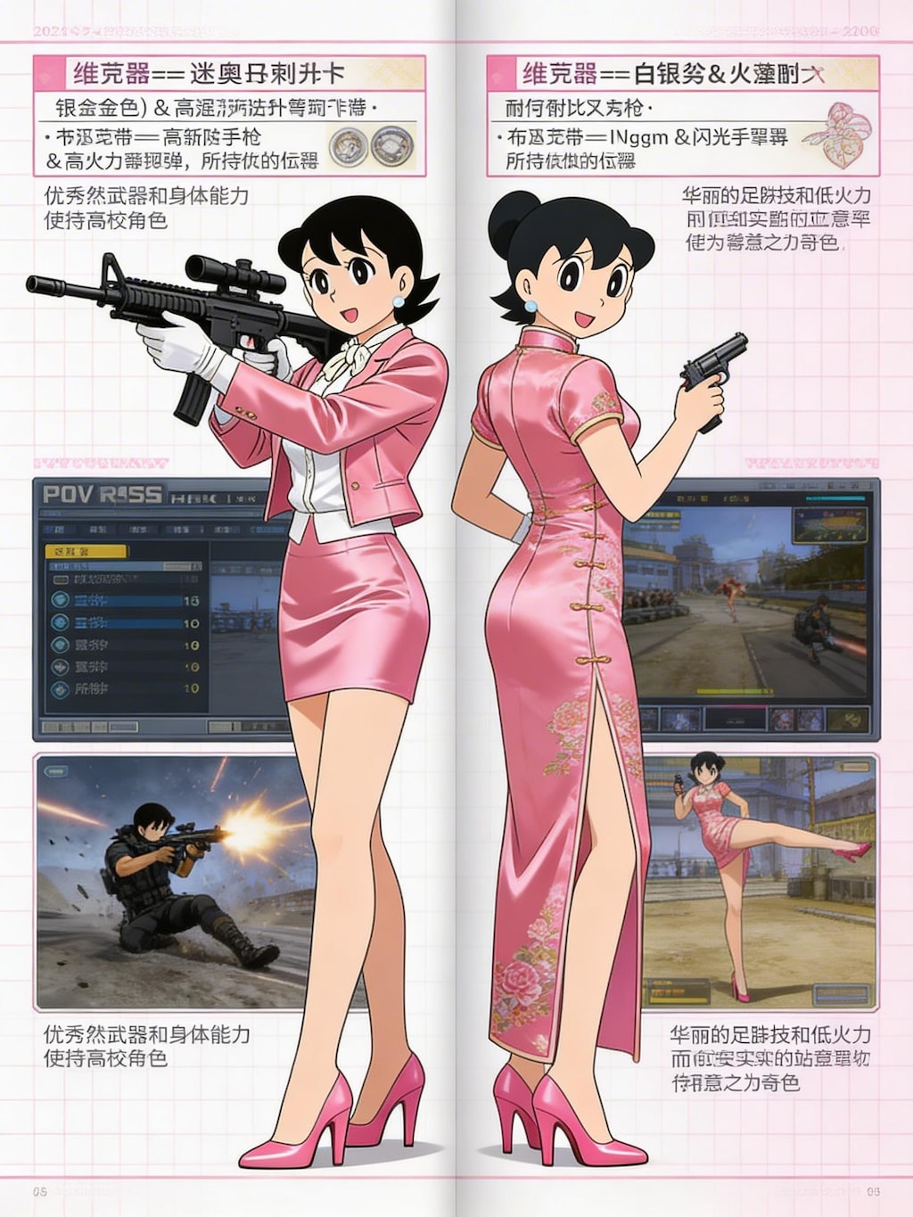 のび太ママ＆しずかママEXコスチューム　攻略本orゲーム誌風　紹介ページ