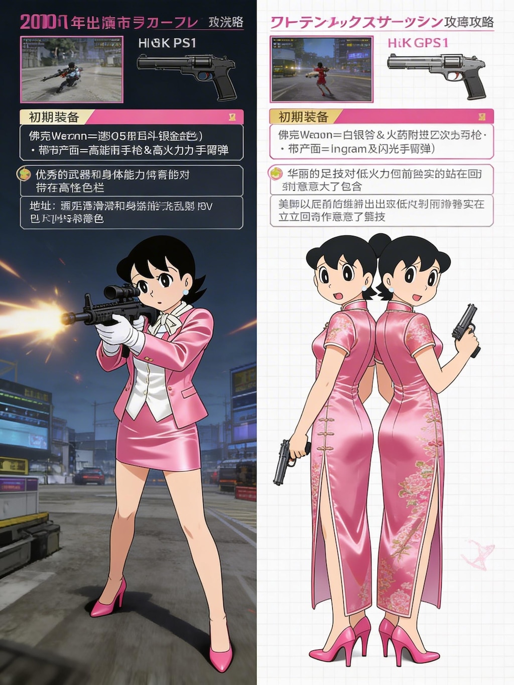 のび太ママ＆しずかママEXコスチューム　攻略本orゲーム誌風　紹介ページ