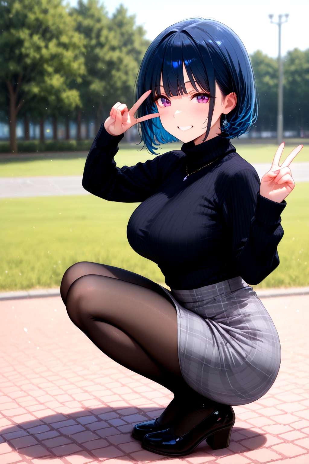 185（しゃがんでピース）