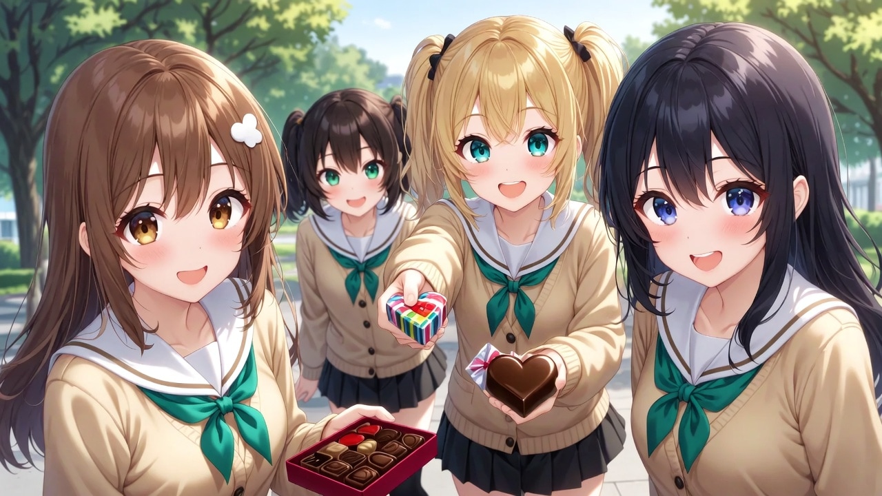 私立聖寧女学院【高等部】「バレンタイン」(AI-G) | の人気AIイラスト・グラビア