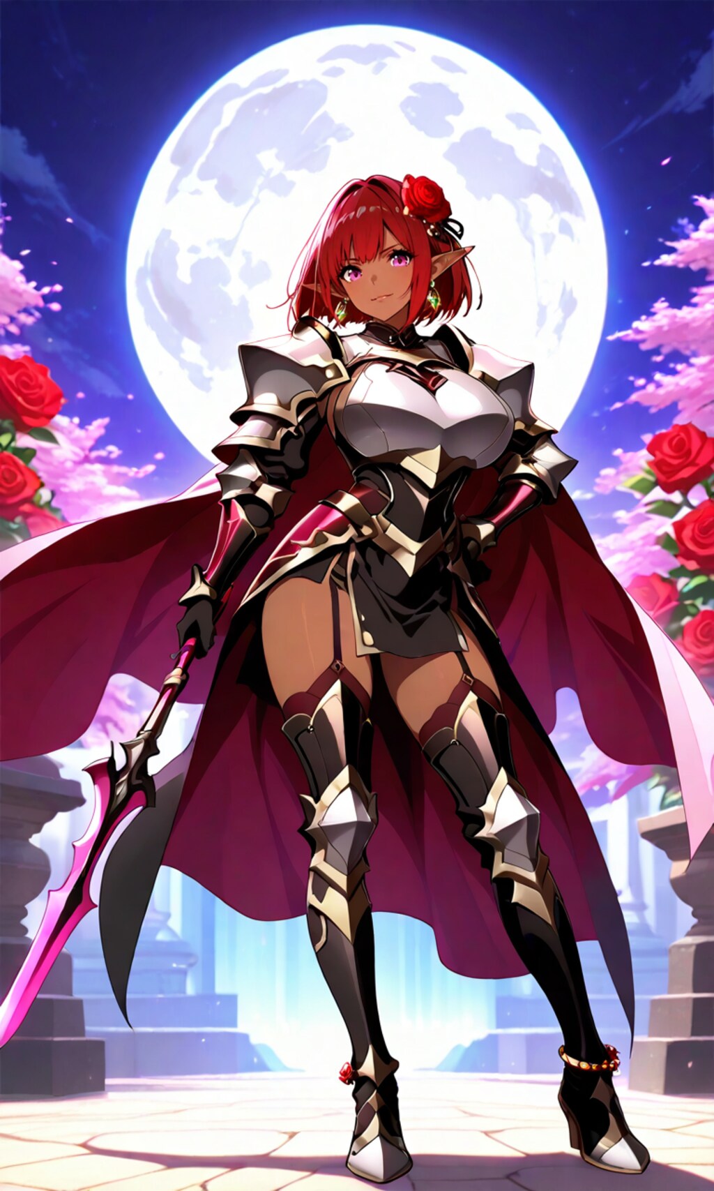 月夜に立つ、2人の美闘将