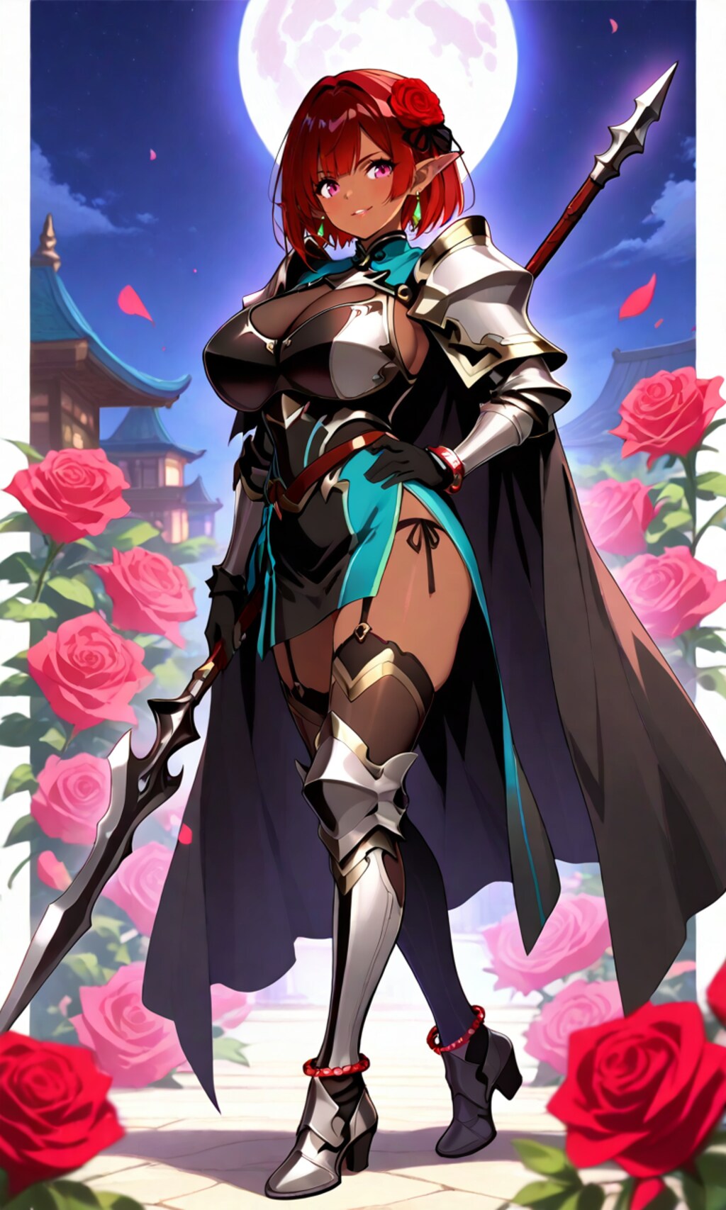 月夜に立つ、2人の美闘将