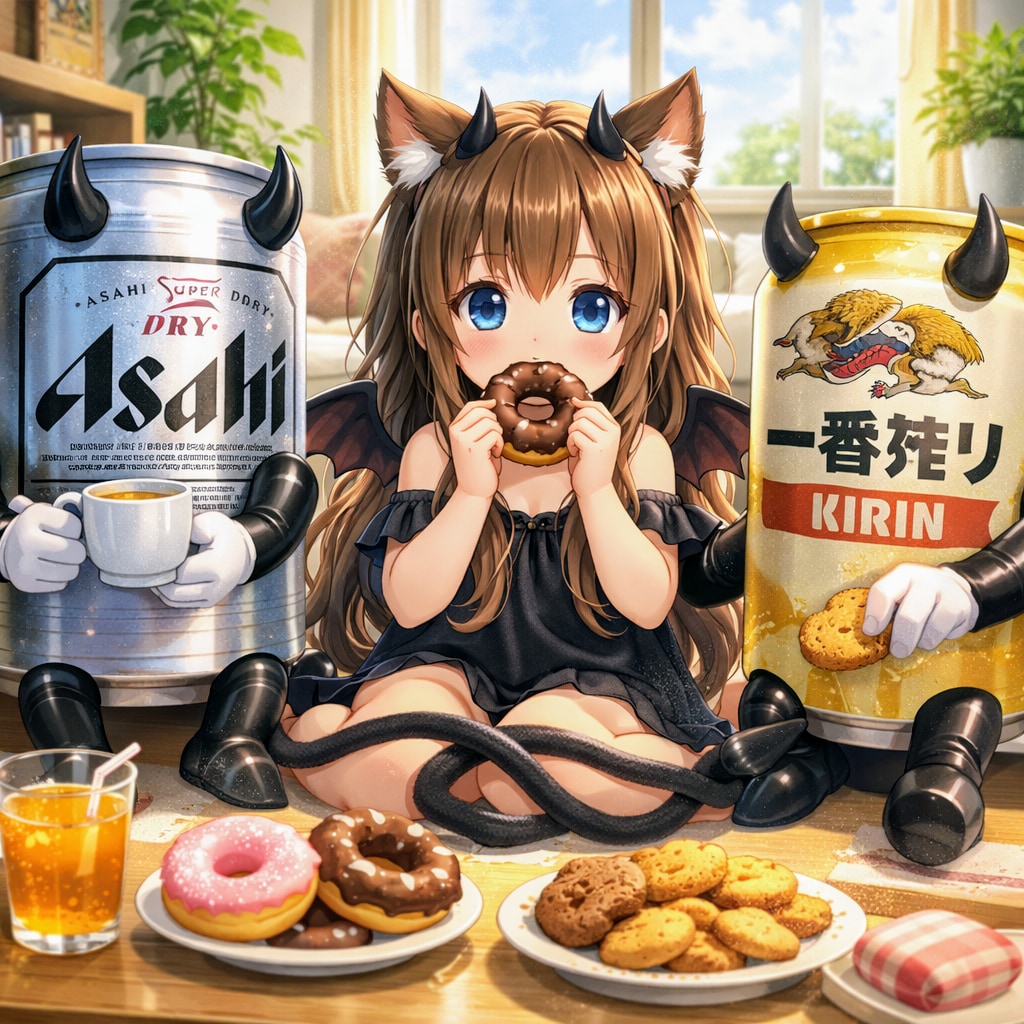 おやつ交流な悪魔の小さな女の子