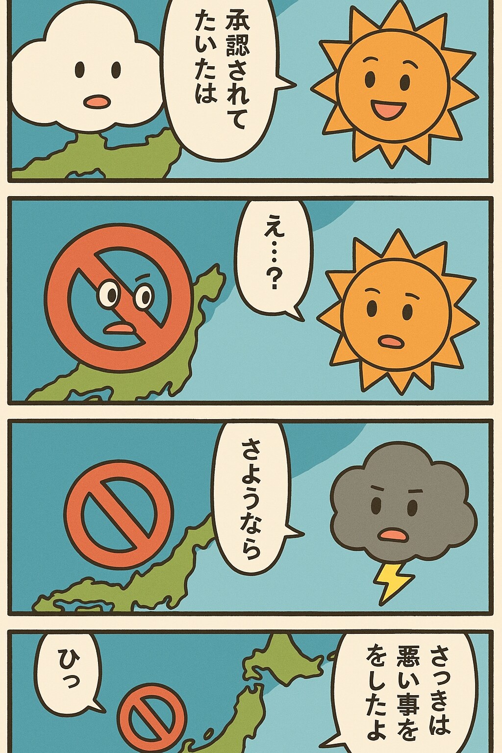 天気図でくにへかえるんだな