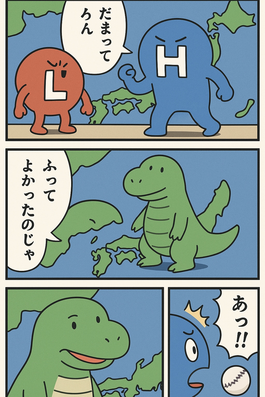 天気図でくにへかえるんだな
