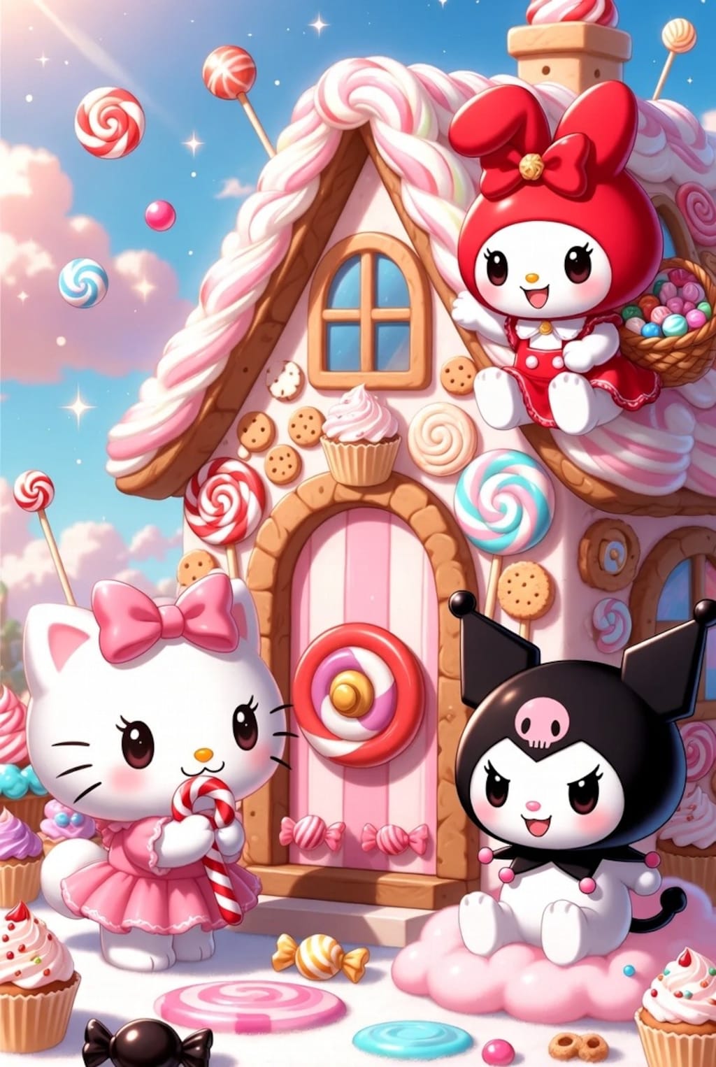 Hello Kitty & My melody & Kuromi