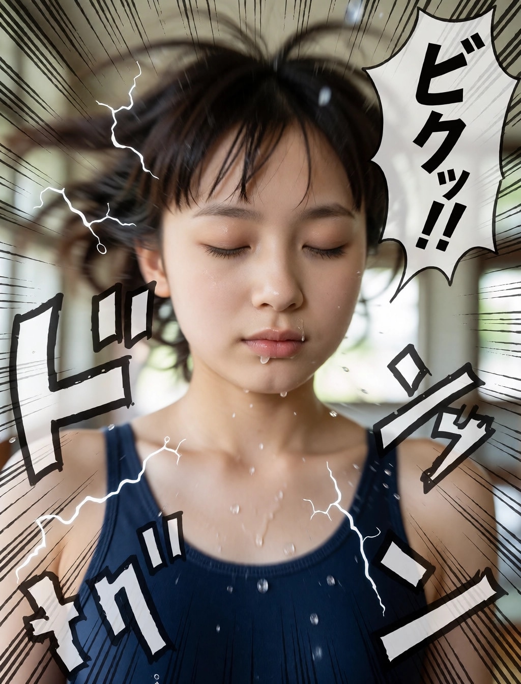 勢いのある水着