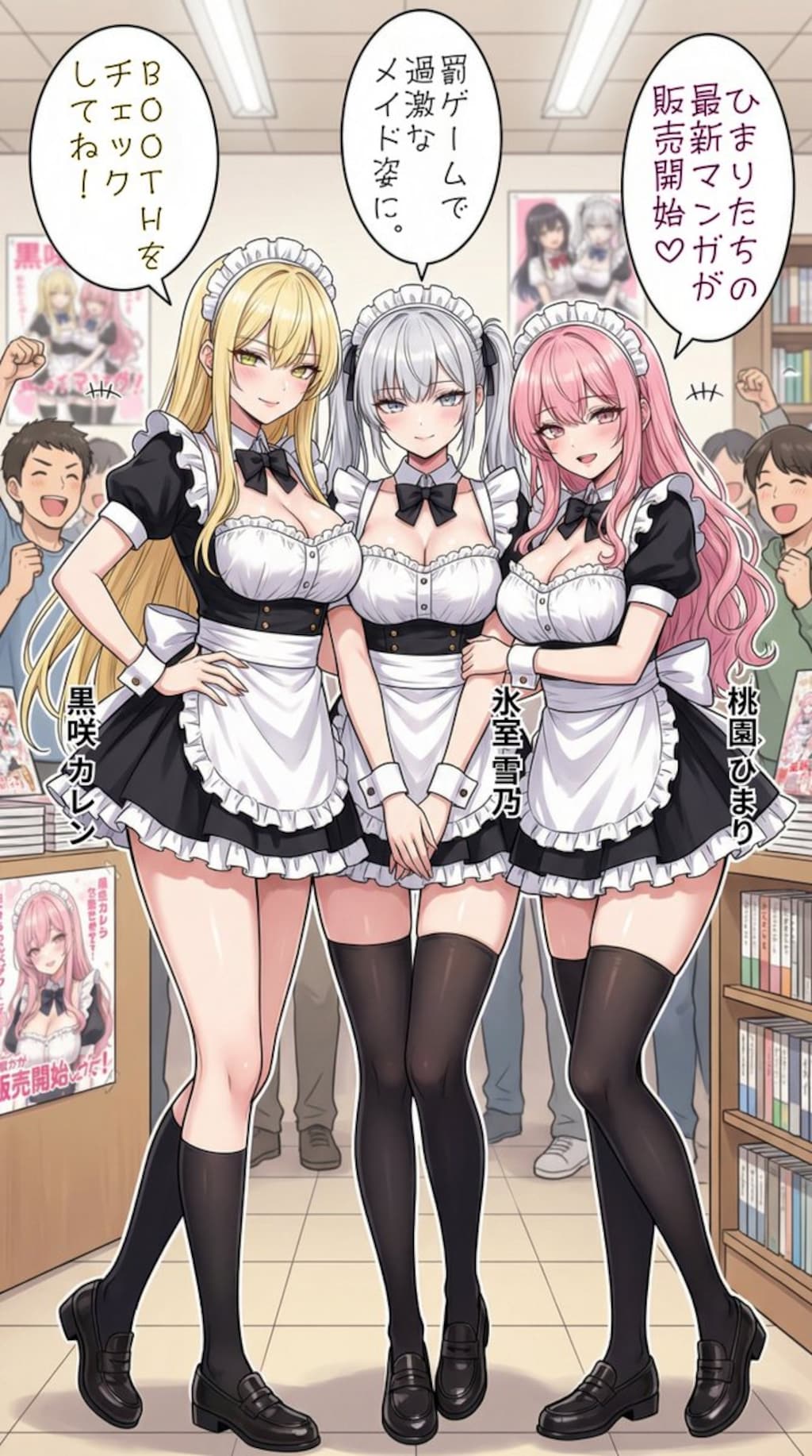 罰ゲームで叡智なメイド服を着る一軍ギャルズ