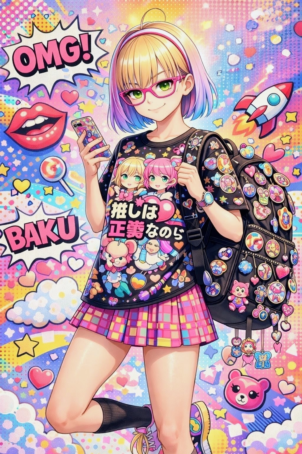 推しは正義❗な、スーパーアニオタお姉やん | の人気AIイラスト・グラビア