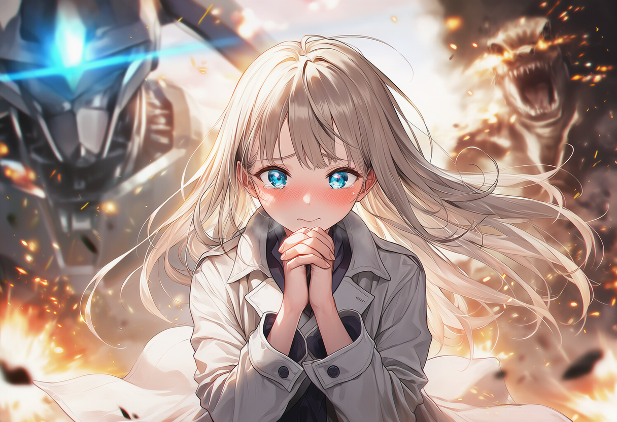 遺跡の守護者と少女を守る戦い