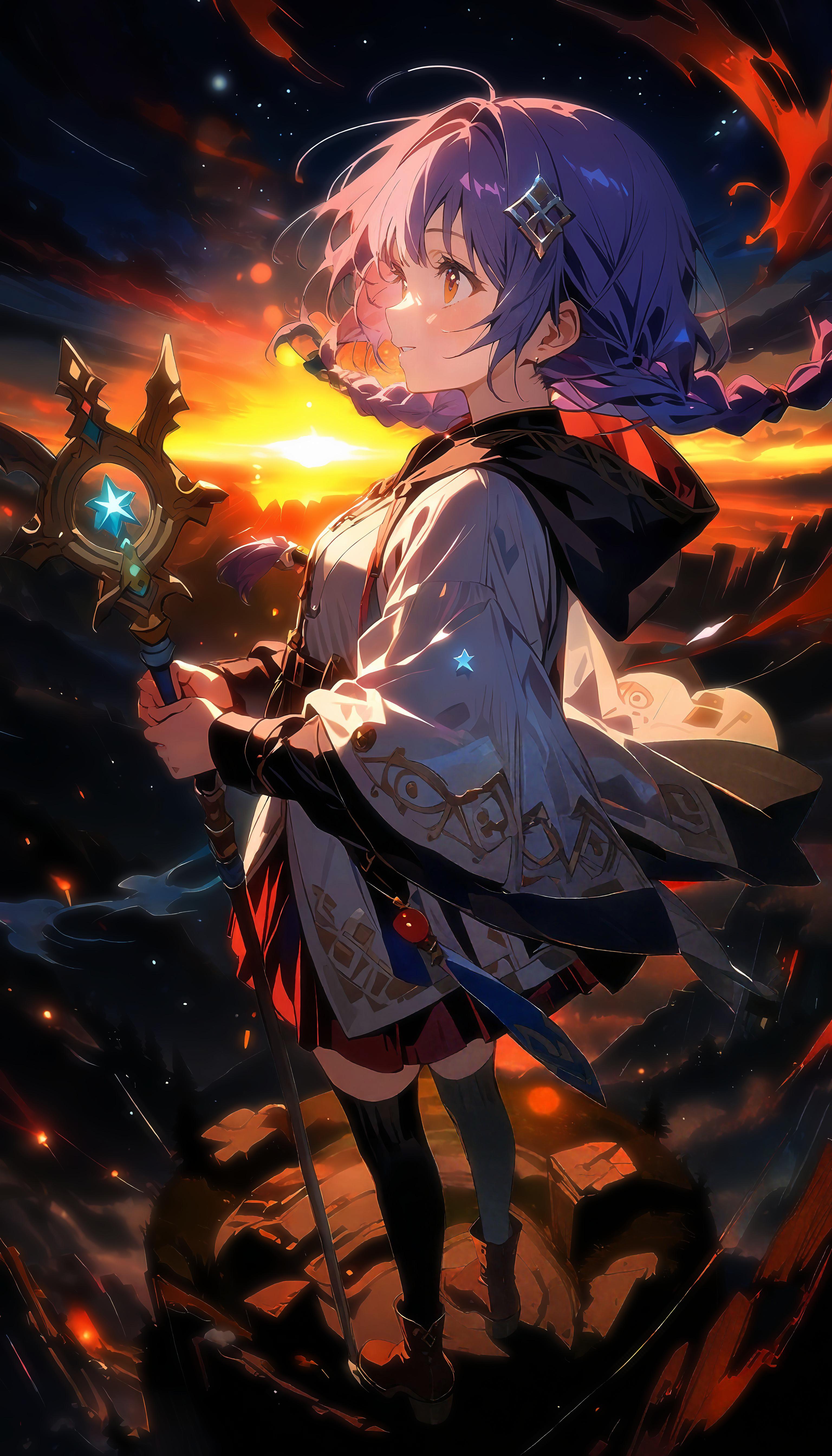 Twilight on the Icebound Horizon（縦） | の人気AIイラスト・グラビア