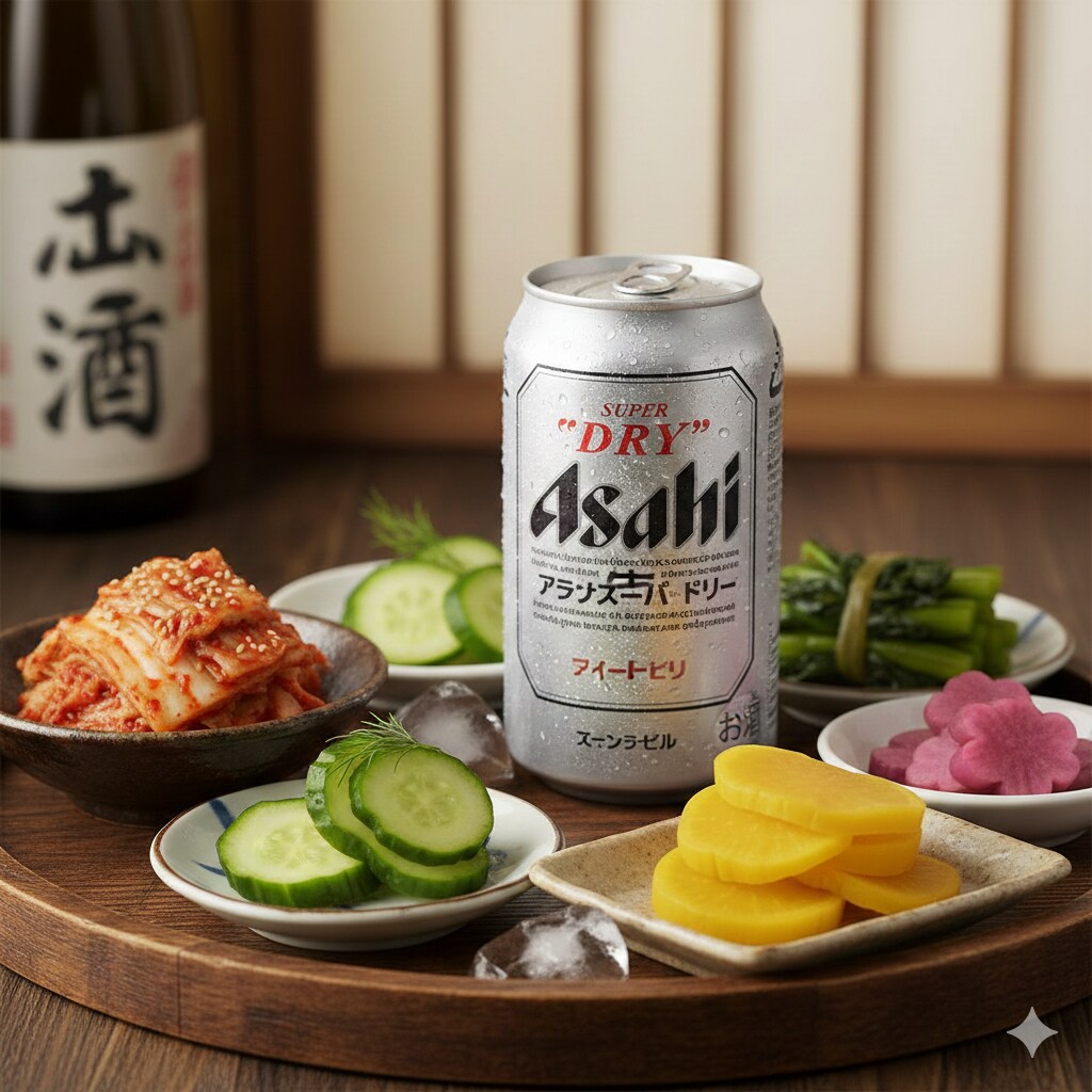 【晩飯】漬物とキンキンのやつ