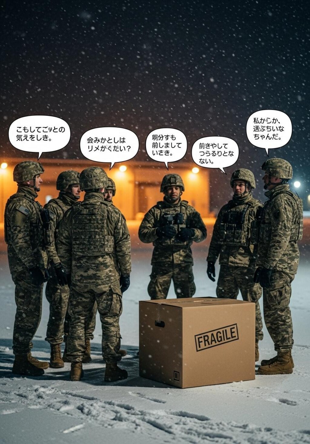 今日は雪国の兵士を喋らせてみた