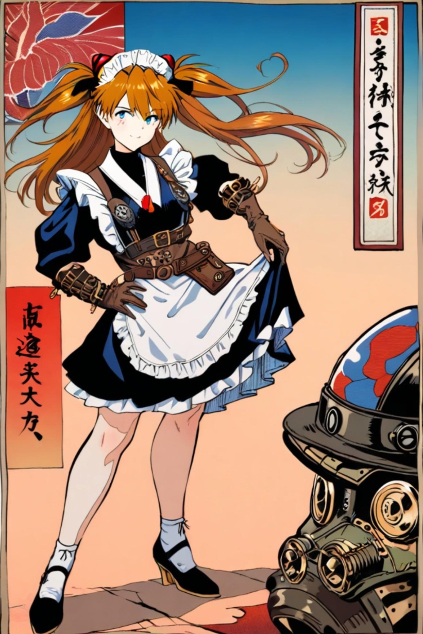 メイド服のアスカ