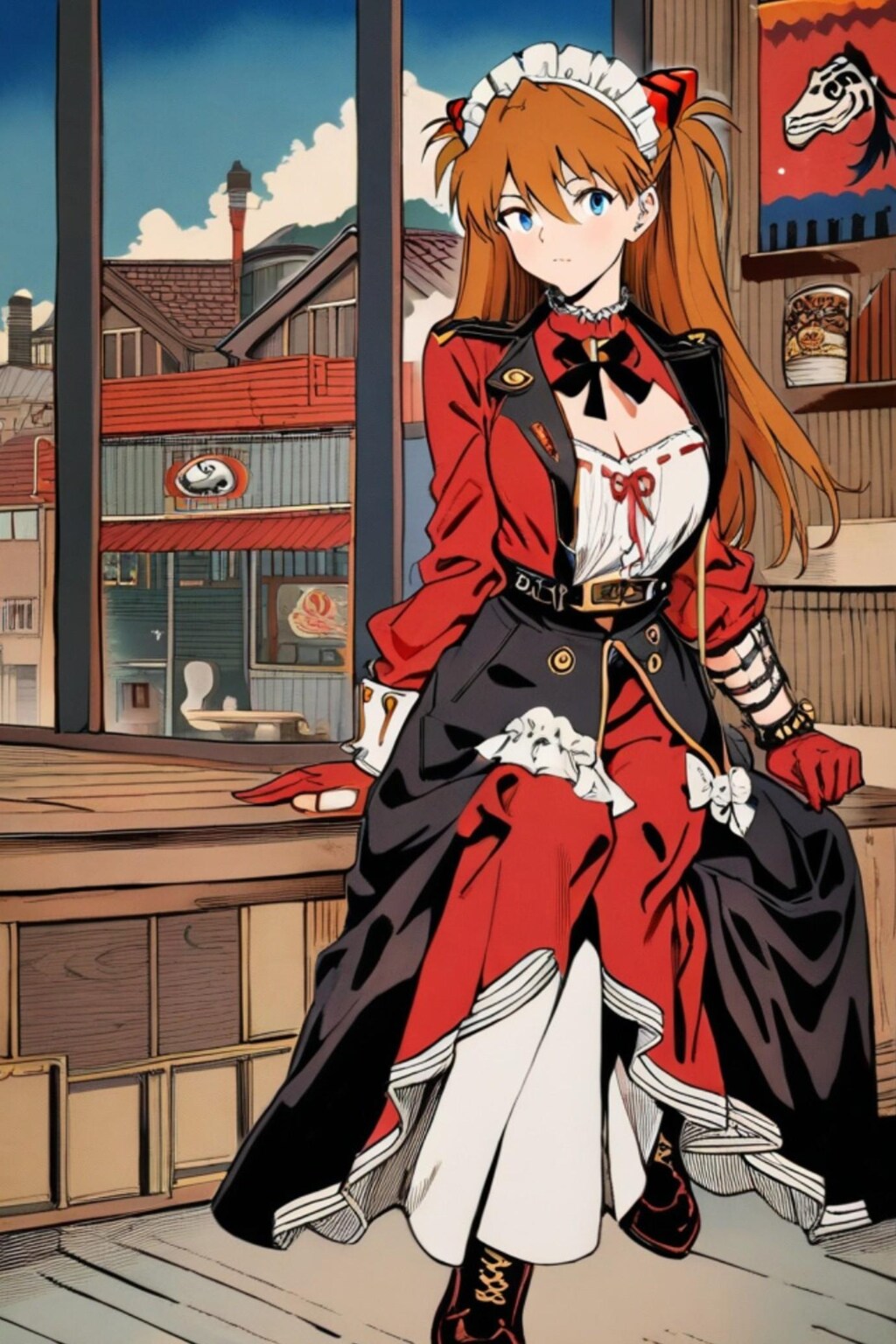 メイド服のアスカ