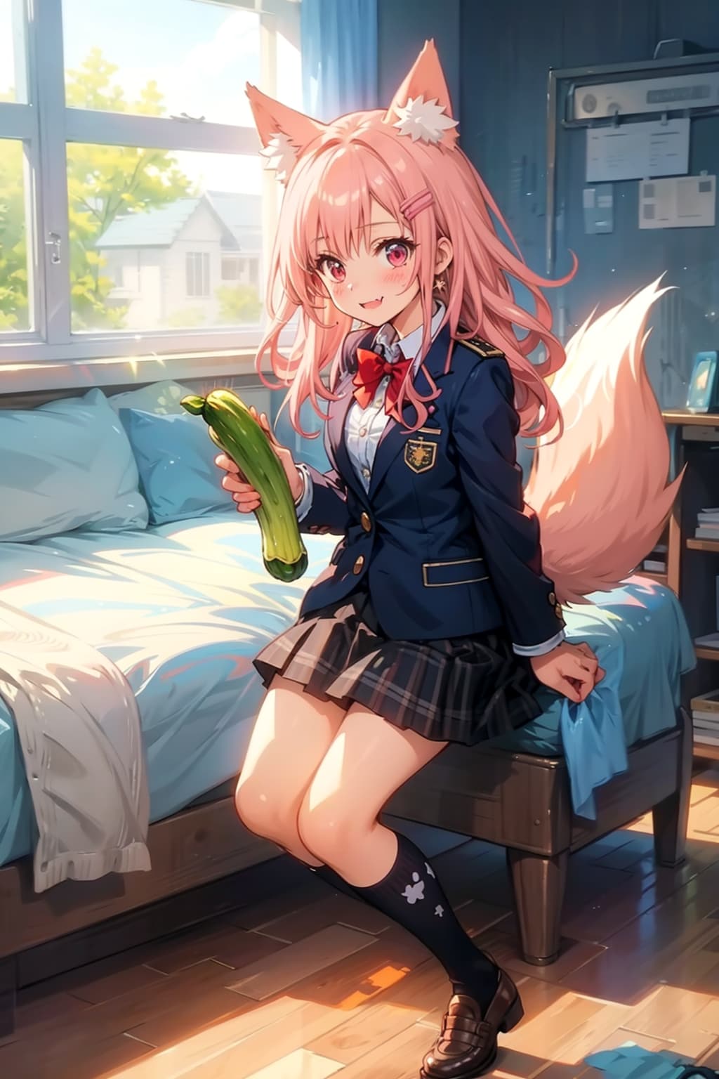 今日の狐耳娘　茄子？