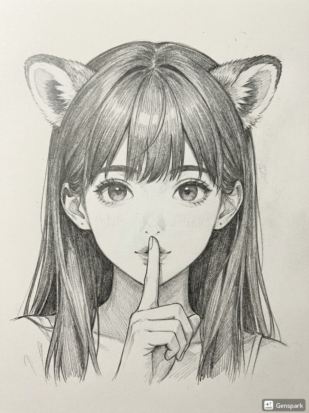 【鉛筆画】たぬきっく・あす