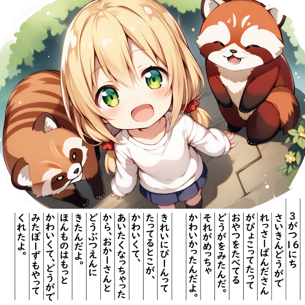 【絵日記】れっさーぱんだかわいすぎ