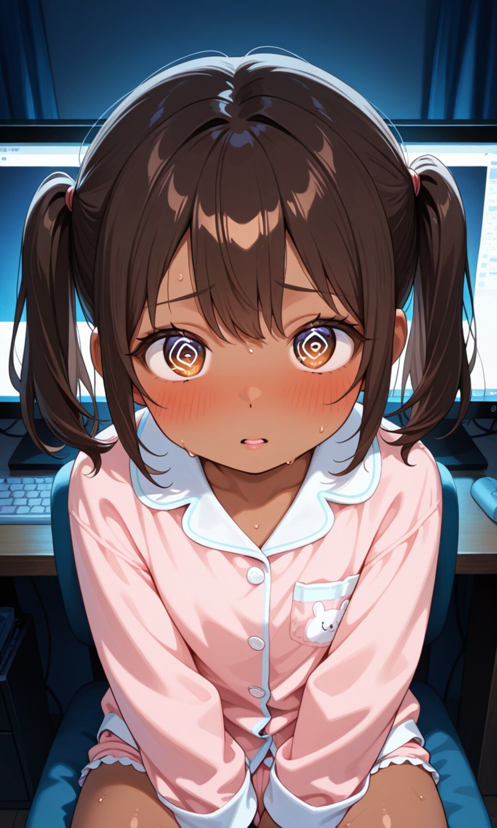 「わぁ...みんな泳ぐの上手だなぁ」「この”マル秘”ファイルって何だろう?」「えっ!?女の人がおまたを触っている...」「これHなやつだよね..消さなきゃ......でも」「気持ち良さそう...」