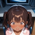 「わぁ...みんな泳ぐの上手だなぁ」「この”マル秘”ファイルって何だろう?」「えっ!?女の人がおまたを触っている...」「これHなやつだよね..消さなきゃ......でも」「気持ち良さそう...」 4枚目