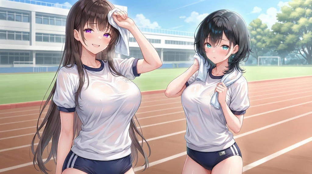 宣子さんと仲良くトレーニング
