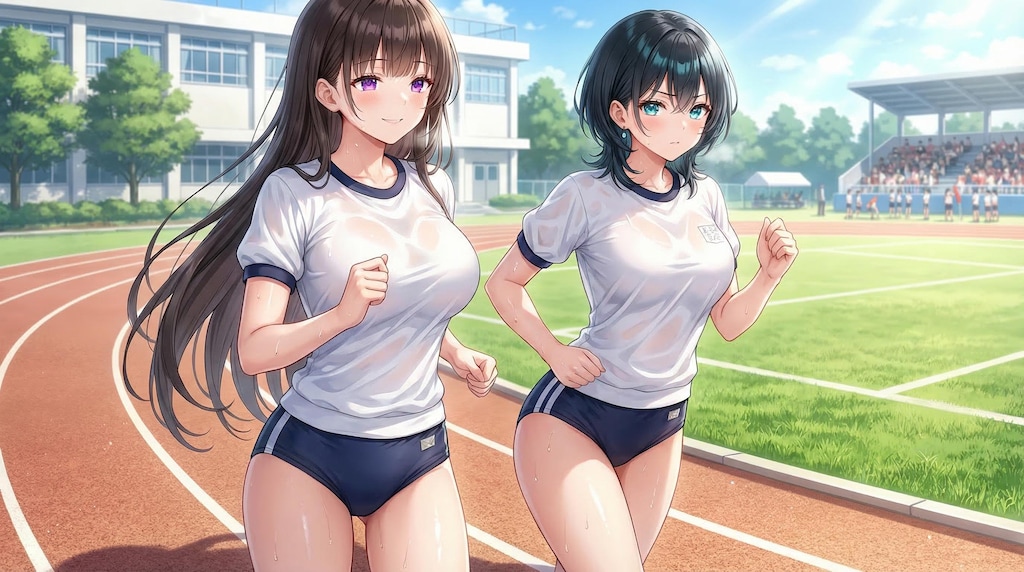 宣子さんと仲良くトレーニング