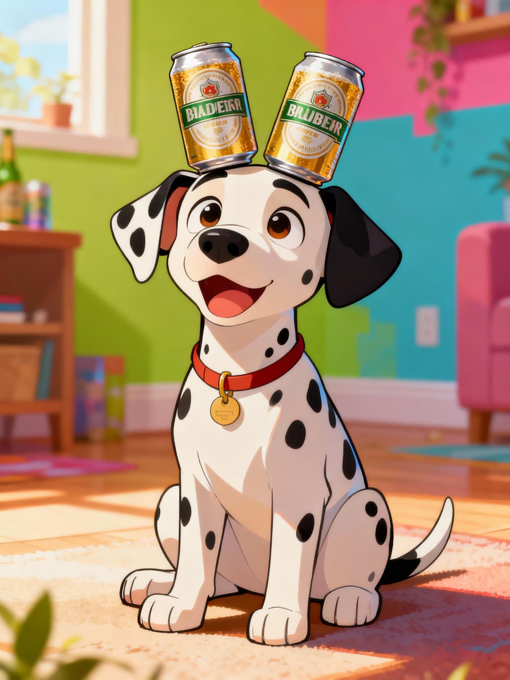 ビールを運ぶダルメシアン