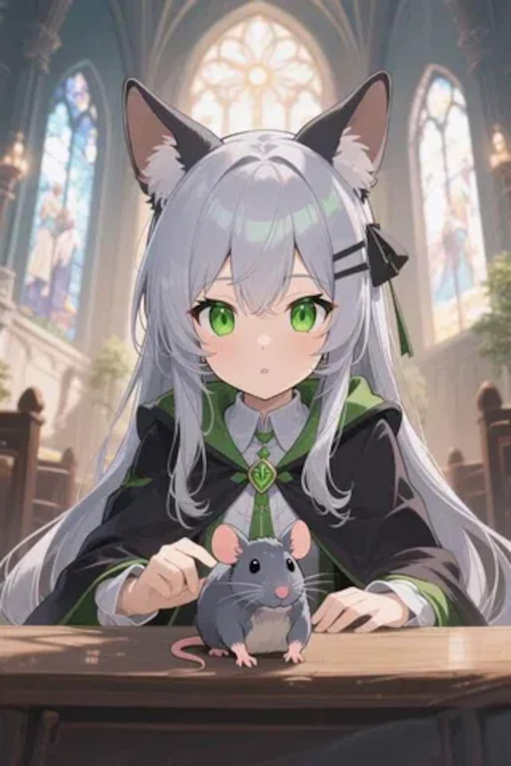 ステラちゃんとネズミ