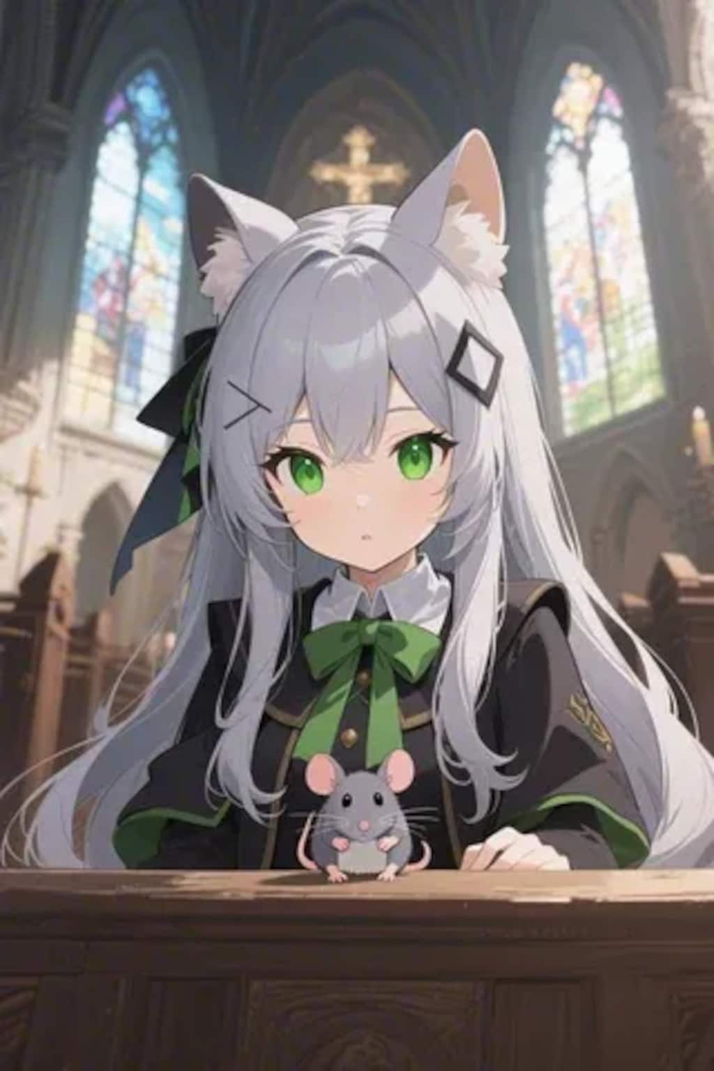 ステラちゃんとネズミ