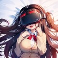 VRゲームに悶える女の子（習作） 4枚目