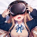 VRゲームに悶える女の子（習作） 2枚目