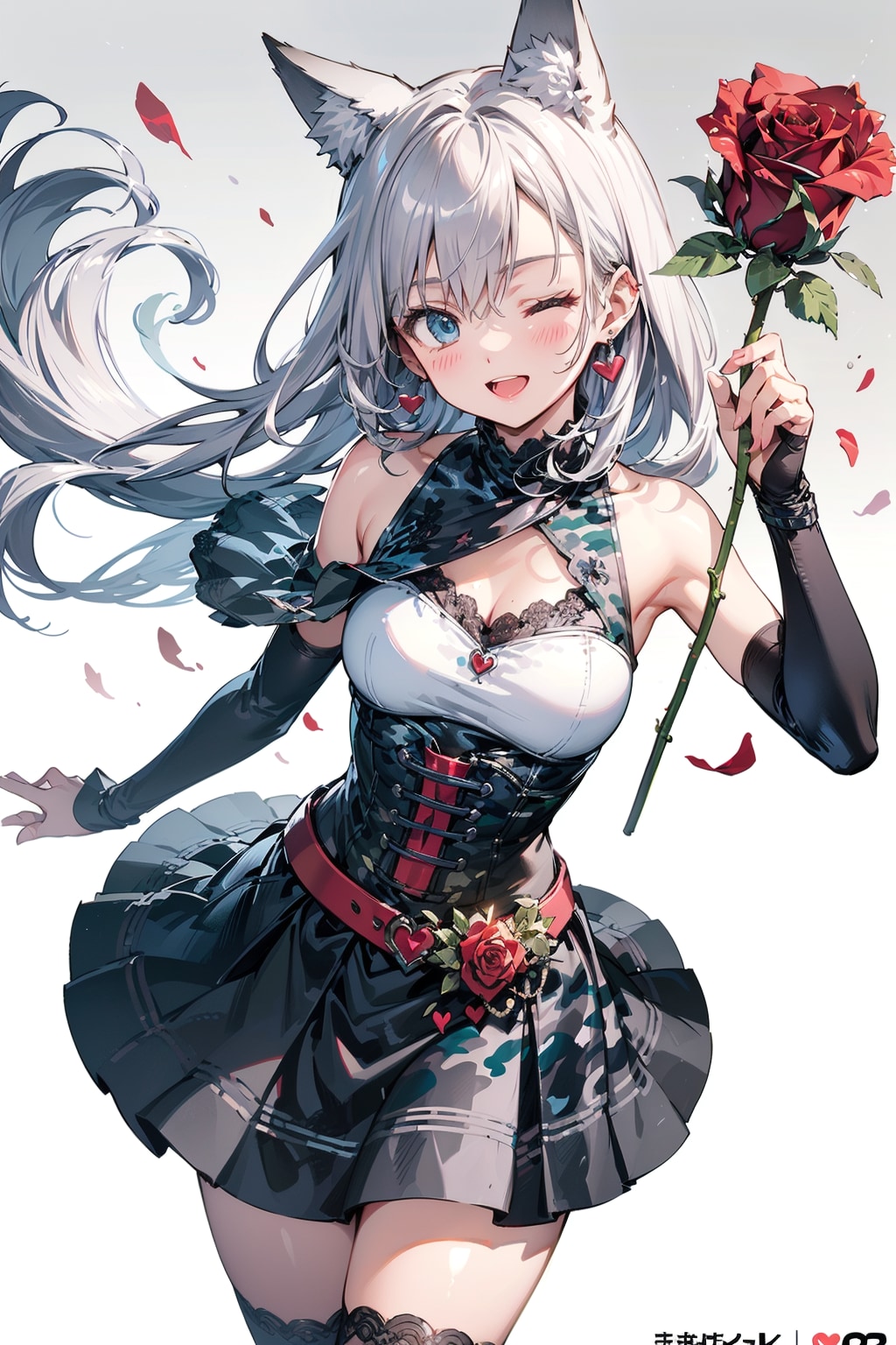 カモフラウルフちゃんニューシングル『Operation「Red Rose」』CDジャケット風💿