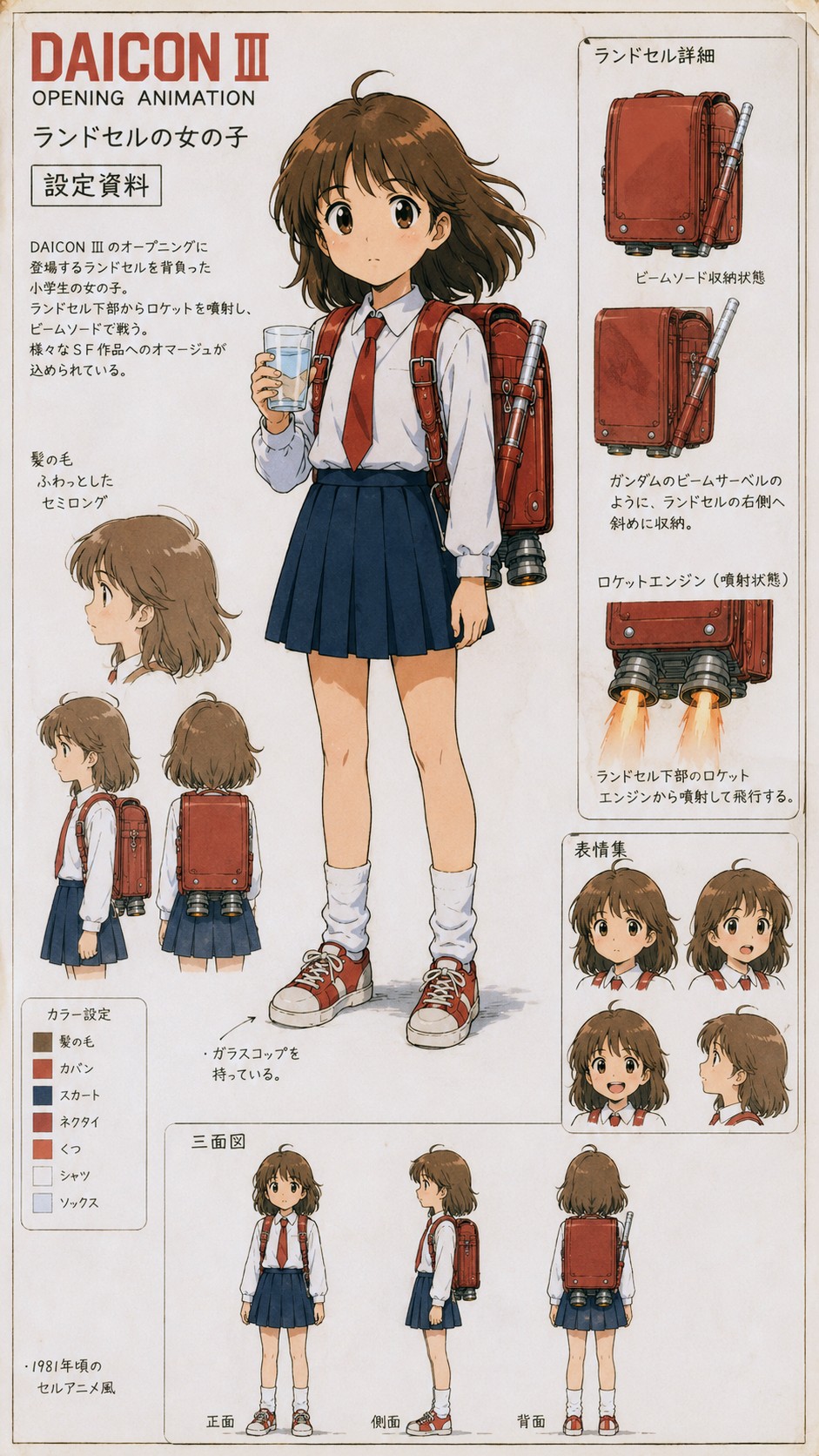 懐かしアニメキャラ19・DAICONIIIの女の子