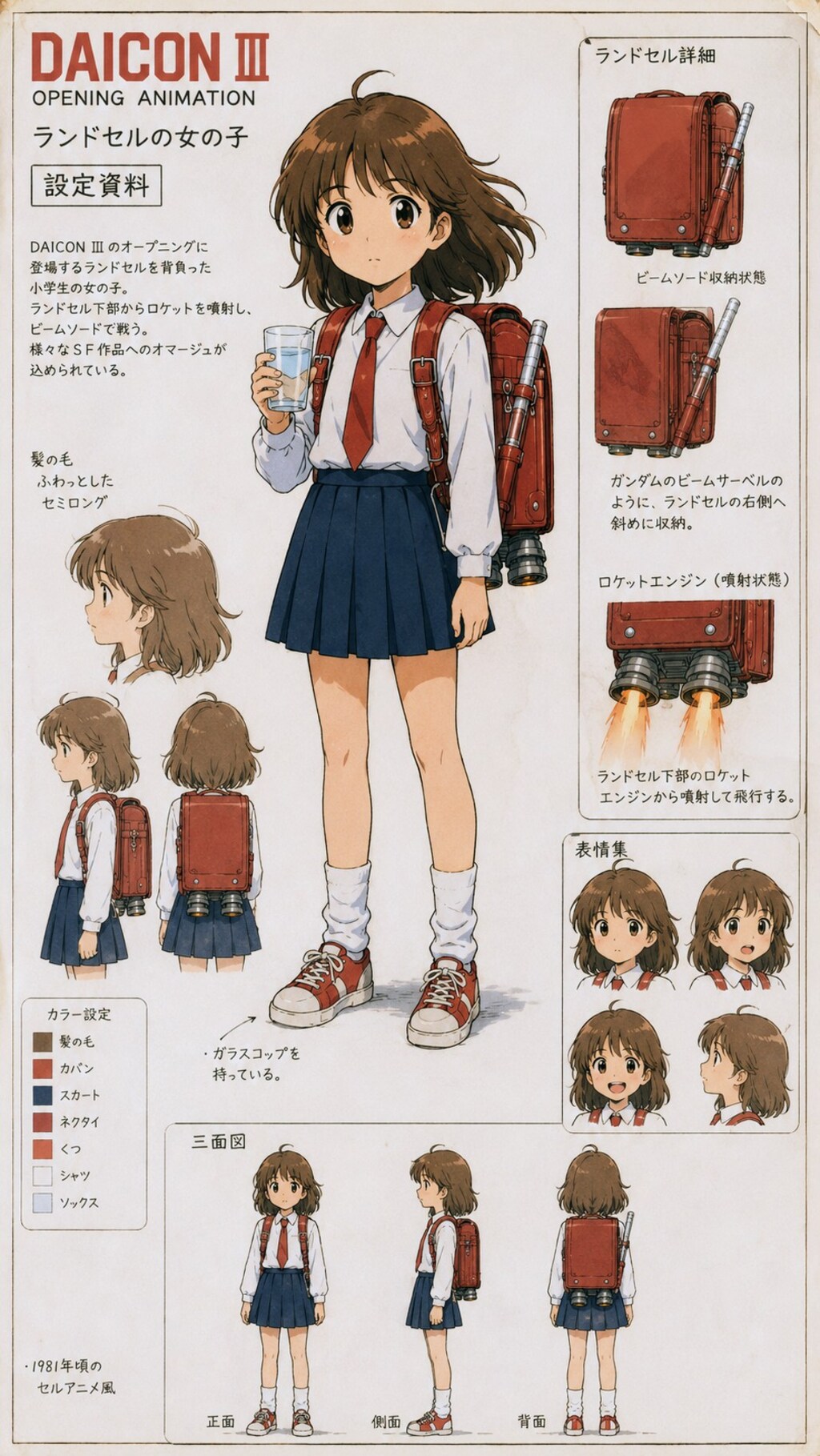 懐かしアニメキャラ19・DAICONIIIの女の子