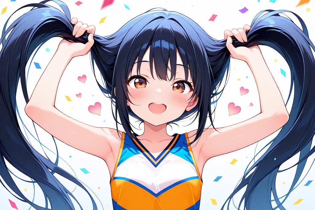 手ツインテに便乗する黒髪ちゃん