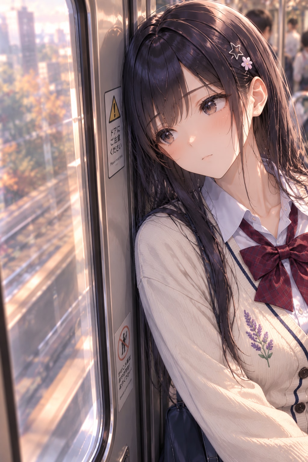 電車で目が合う夏音さん