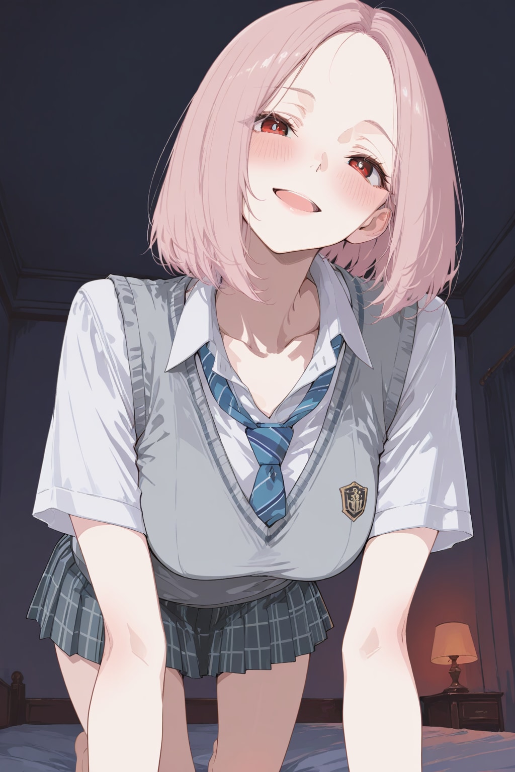 ピンク髪 JK制服(APRICOT)