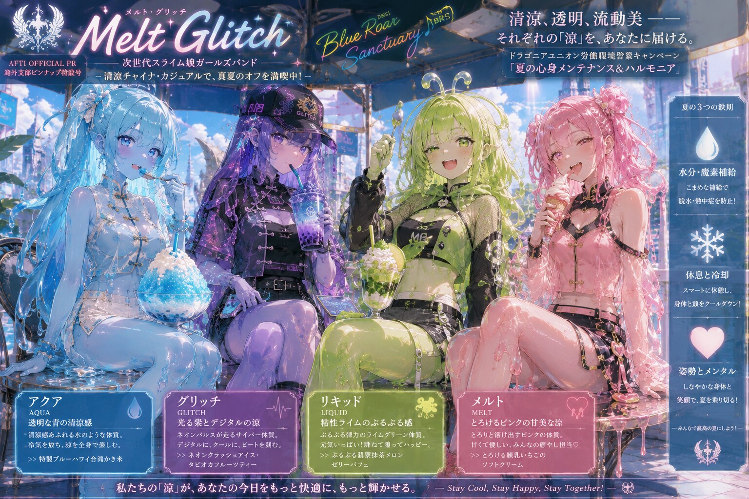 🍧 メルト・グリッチ「清涼チャイナ・カジュアル」ピンナップ