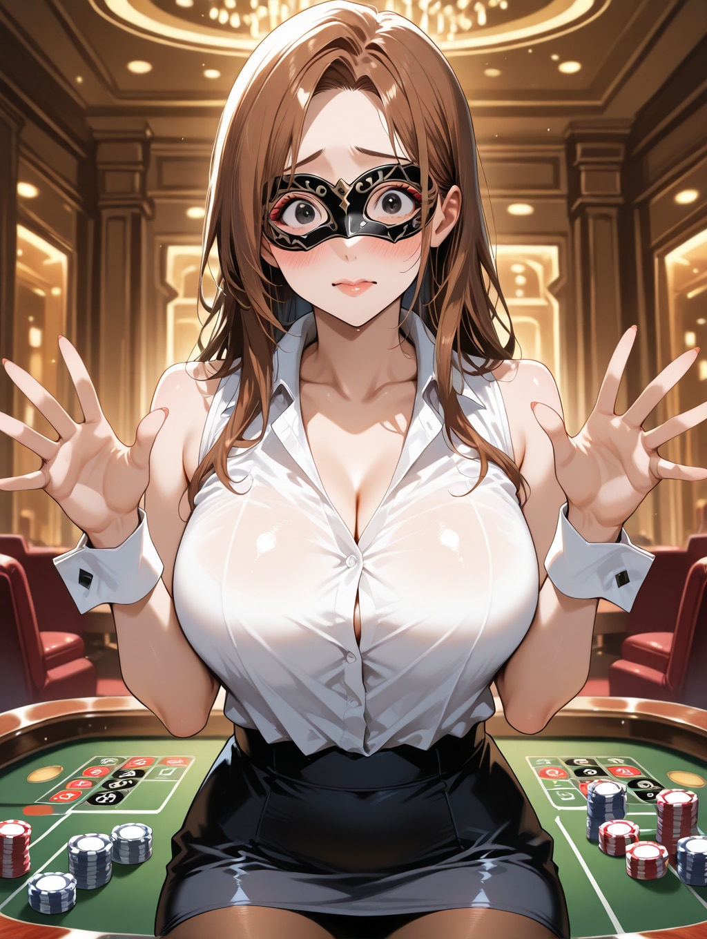カジノで脱衣勝負