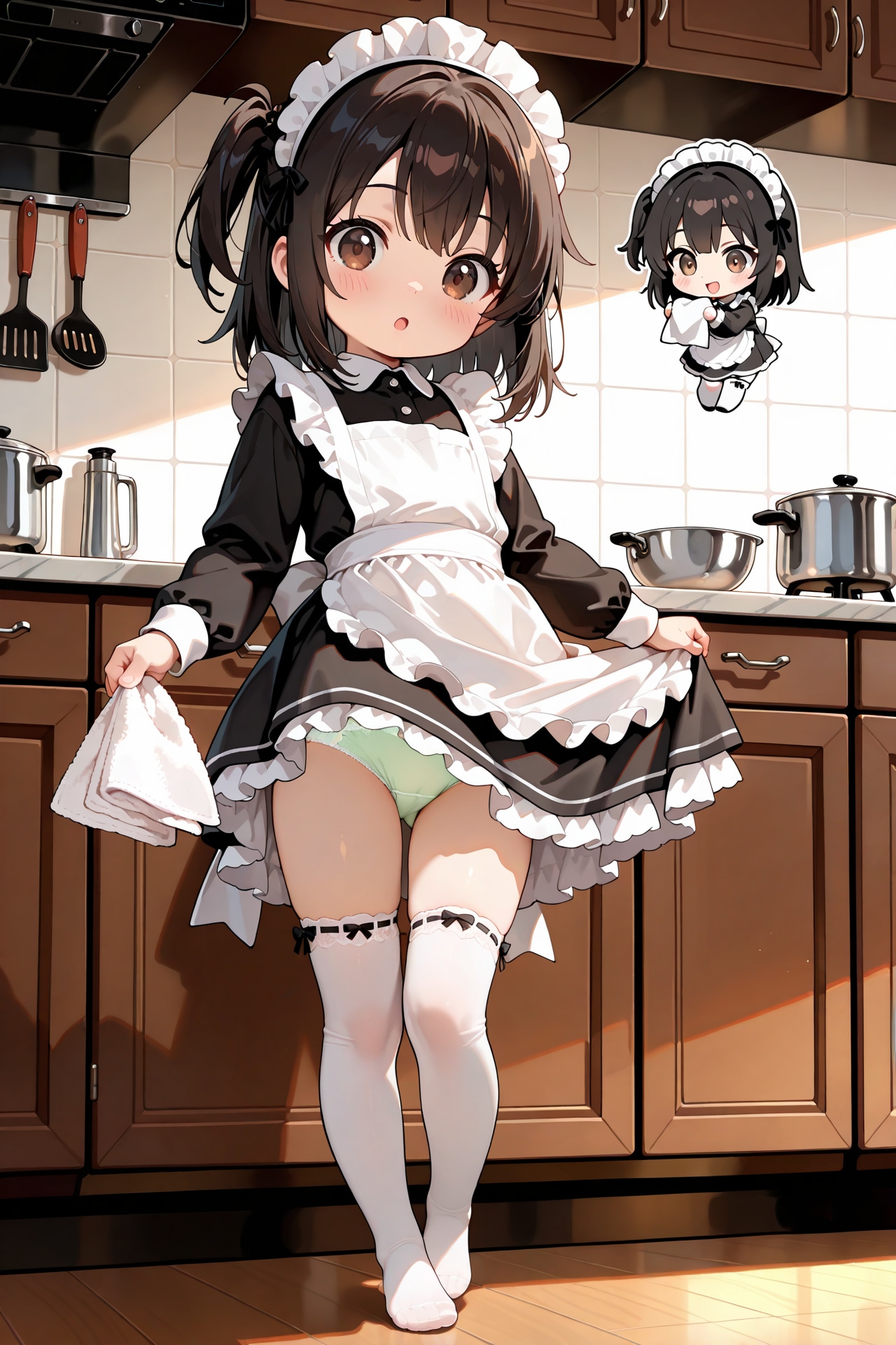 パンチラでお掃除ちびキャラメイドさん Z716