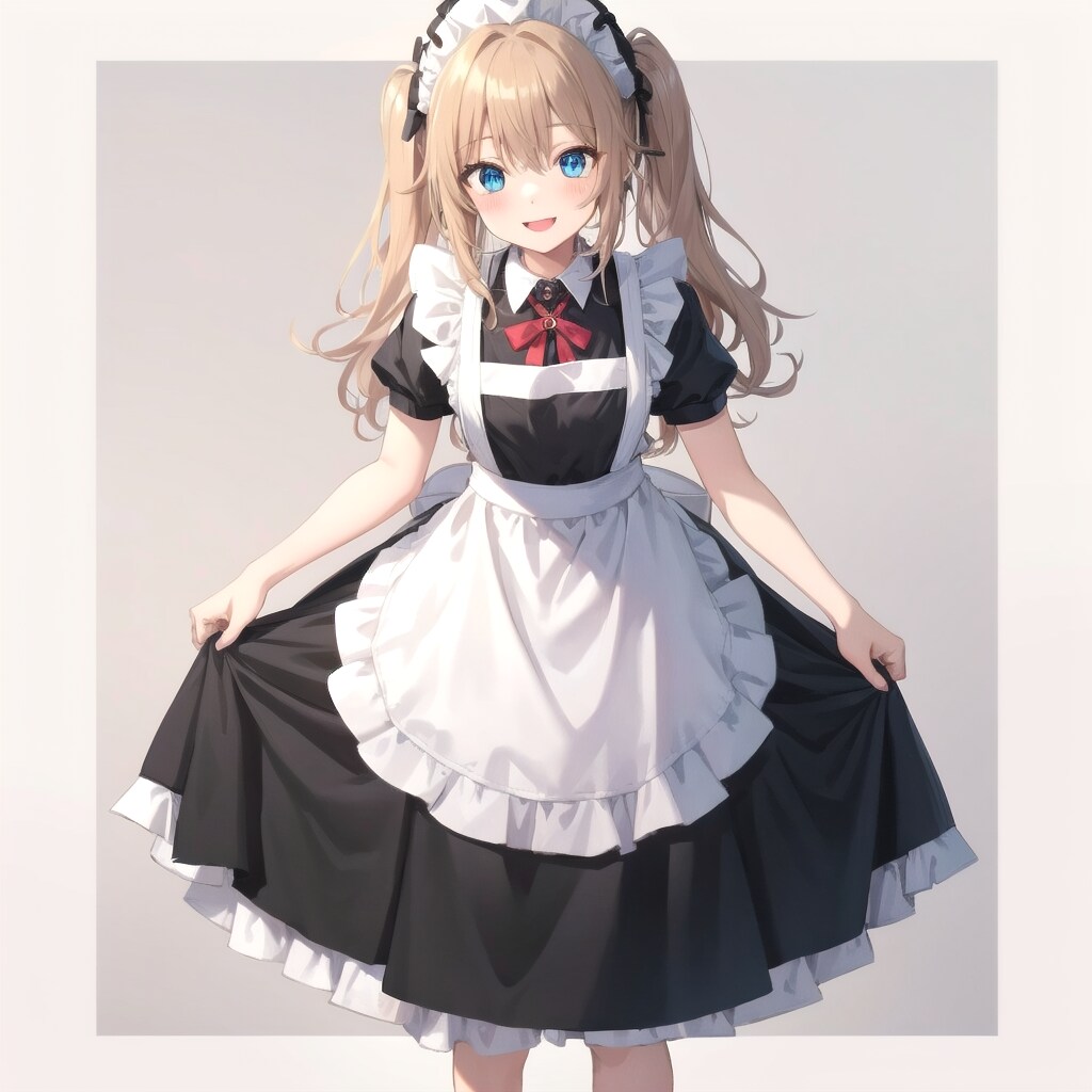 私のメイド姿かわいいでしょ | の人気AIイラスト・グラビア