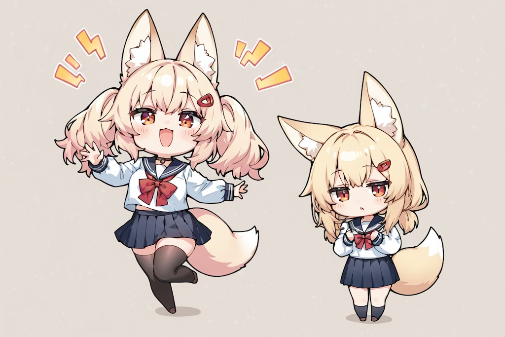 ちびケモマスコットギツネ